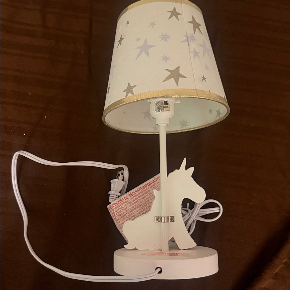 Unicorn Table Lamp with Starry Shade - Picture 2 of 2